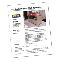 Top and Bottom 63 Inch Glue Spreader - Quick Model R-RCGS-2-63
